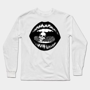 Skull in Mouth Long Sleeve T-Shirt
